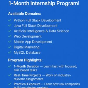 1-Month Internship Program!